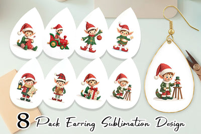 Earring Patchwork Elf Sublimation artnoy 