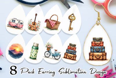 Earring Peace Love Vanlife Sublimation artnoy 