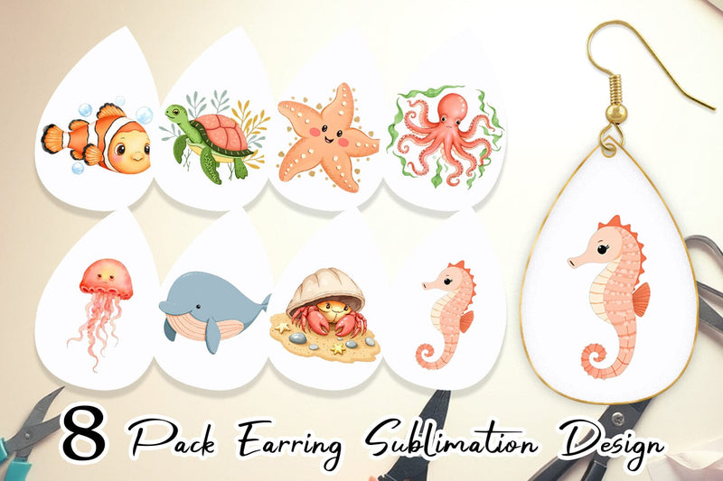 Earring Peach Fuzz Friends Sublimation artnoy 