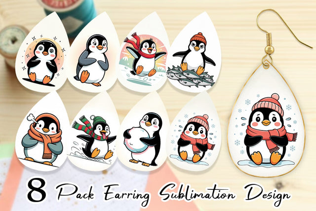 Earring Penguin Mood Sublimation artnoy 