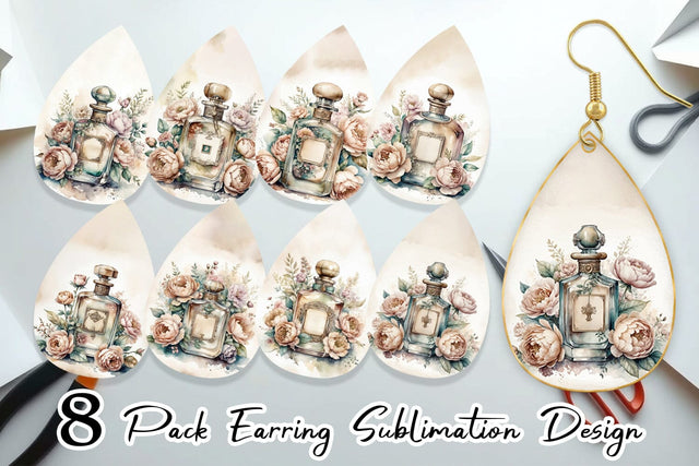 Earring Perfume Bottle Sublimation artnoy 