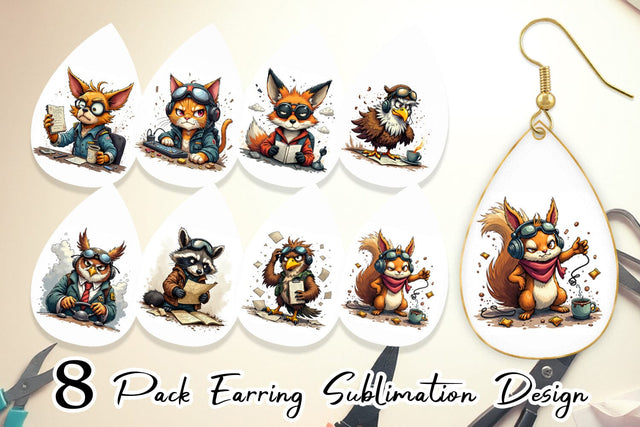 Earring Pilot Grumps Sublimation artnoy 