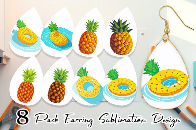 Earring Pineapple Sublimation artnoy 