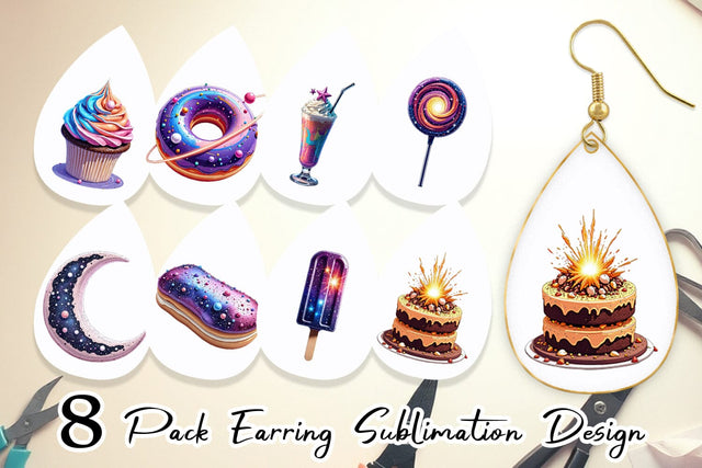 Earring Planetary Sweets Sublimation artnoy 