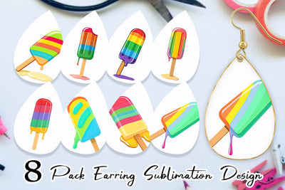 Earring Popsicle Sublimation artnoy 