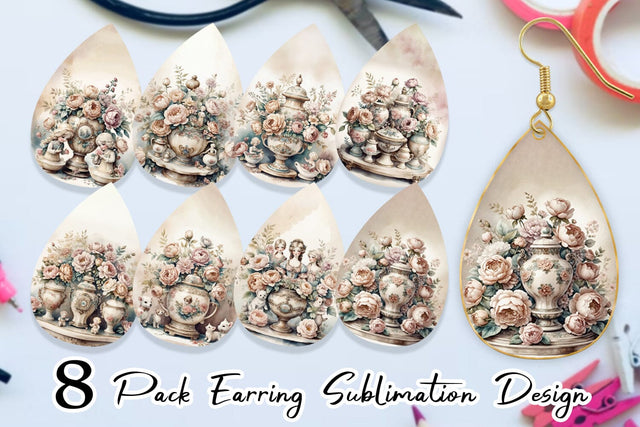 Earring Porcelain Figurine Sublimation artnoy 
