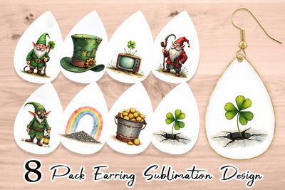 Earring Post-Apocalyptic Paddy Wasteland St. Patrick's Sublimation artnoy 