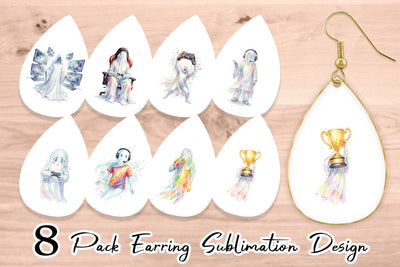 Earring Pro Esports Gamer Ghost Sublimation artnoy 