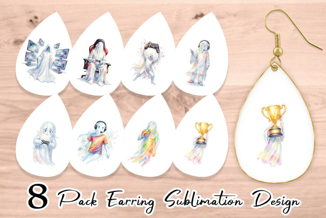 Earring Pro Esports Gamer Ghost Sublimation artnoy 