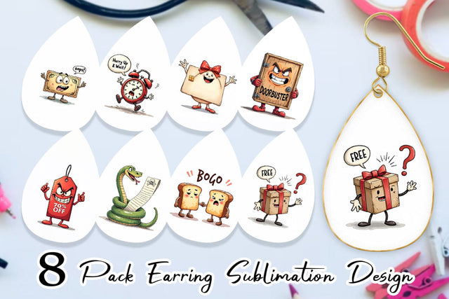 Earring Questionable Bargains Sublimation artnoy 