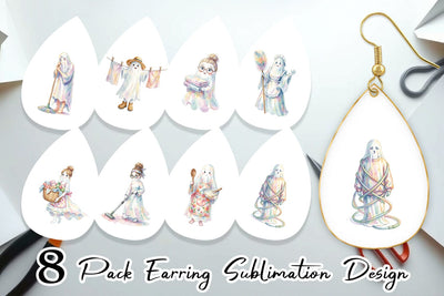 Earring Relatable Housework Mom Ghost Sublimation artnoy 