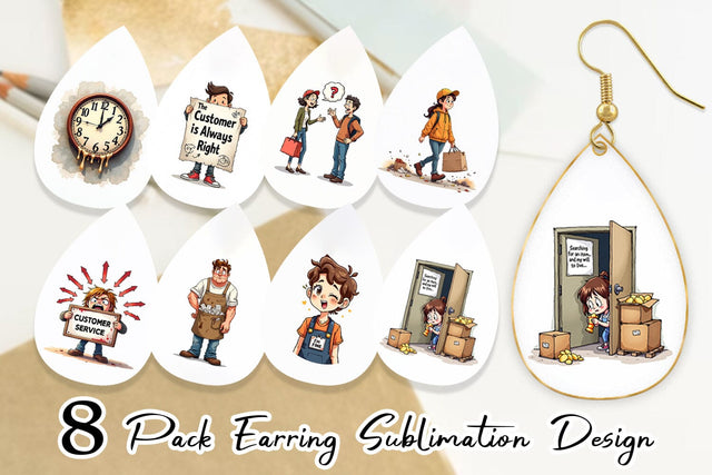 Earring Retail Warrior Sublimation artnoy 