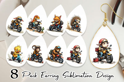 Earring Road Rage Critters Sublimation artnoy 