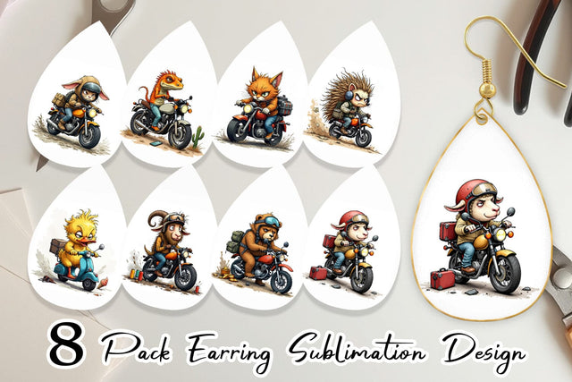 Earring Road Rage Critters Sublimation artnoy 