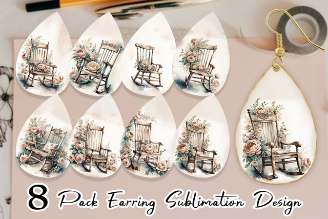 Earring Rocking Chair Sublimation artnoy 