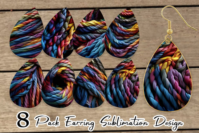 Earring Rope Texture Sublimation artnoy 