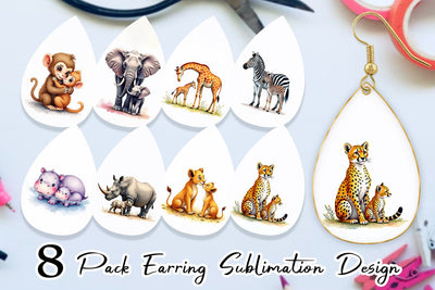 Earring Safari Love Sublimation artnoy 