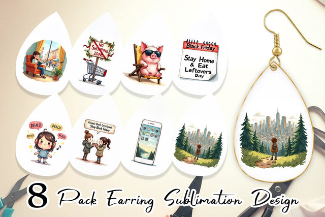 Earring Sale Survival Kit Sublimation artnoy 