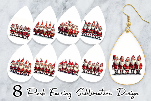 Earring Santa Emotion Extravaganza Sublimation artnoy 