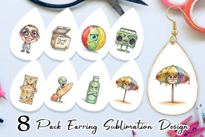 Earring Sarcastic Beach Gear Sublimation artnoy 