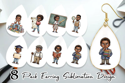 Earring Sarcastic Black History Sublimation artnoy 