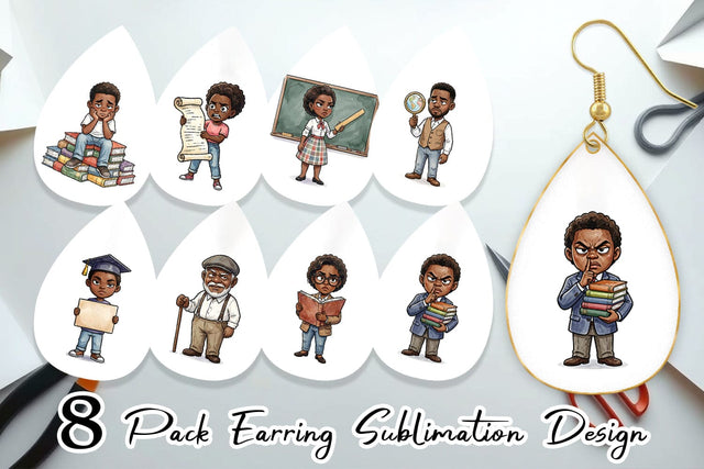 Earring Sarcastic Black History Sublimation artnoy 