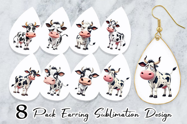 Earring Sarcastic Cow Sublimation artnoy 