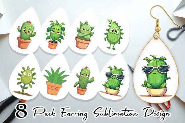 Earring Sarcastic Houseplants Sublimation artnoy 