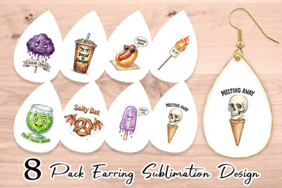 Earring Sarcastic Spooky Summer Snacks Sublimation artnoy 