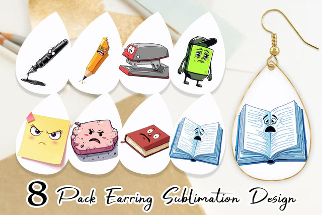 Earring Sarcastic Study Buddies Sublimation artnoy 
