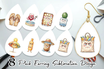 Earring Sarcastic Summer Gear Vibes Sublimation artnoy 