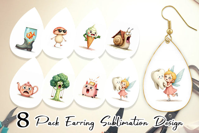 Earring Sarcastic Surreal Cuties Sublimation artnoy 