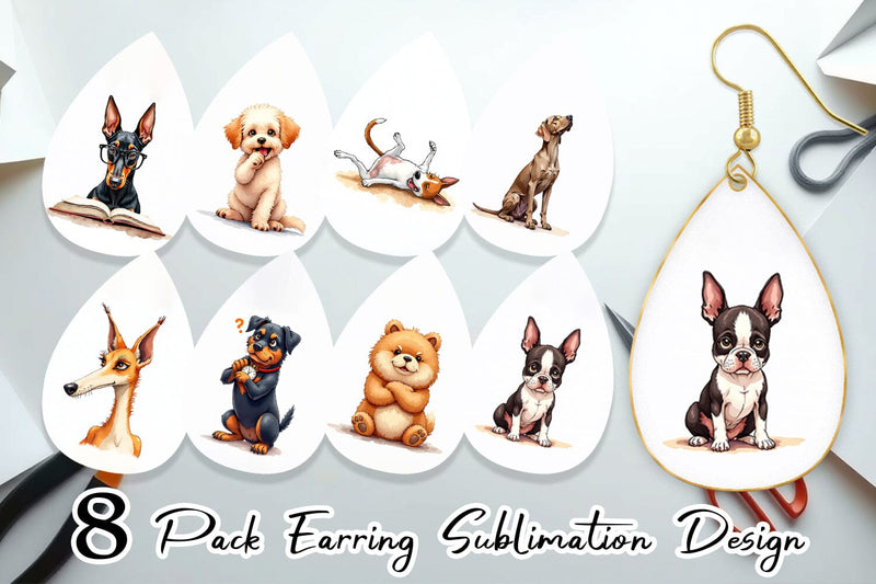 Earring Sass & Side-Eye Judgmental Dog Sublimation artnoy 
