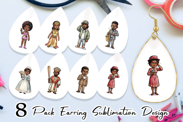 Earring Sassy Historical Ancestor Sublimation artnoy 