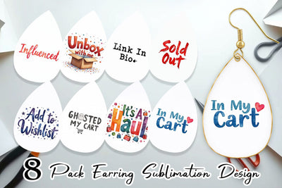 Earring Sassy Online Shopper Sublimation artnoy 