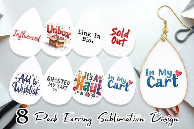 Earring Sassy Online Shopper Sublimation artnoy 