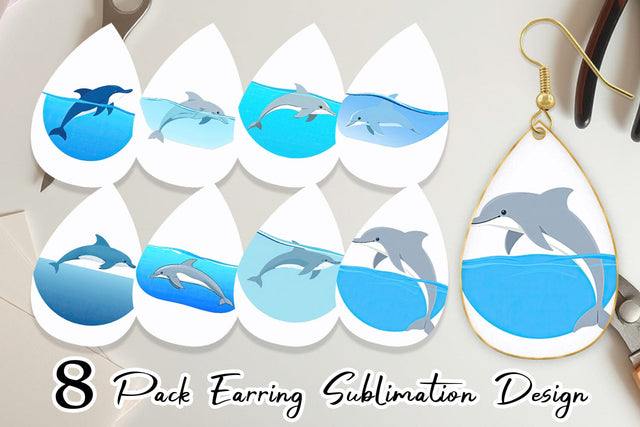 Earring Save the Ocean Sublimation artnoy 