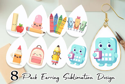 Earring School Buddies Sublimation artnoy 