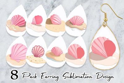 Earring Seashell Sublimation artnoy 