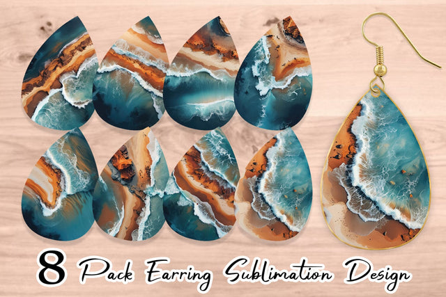 Earring Seashore Sublimation artnoy 