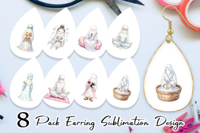 Earring Self Care Spa Day Mom Ghost Sublimation artnoy 