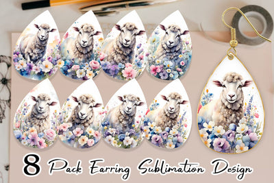 Earring Sheep Easter Sublimation artnoy 