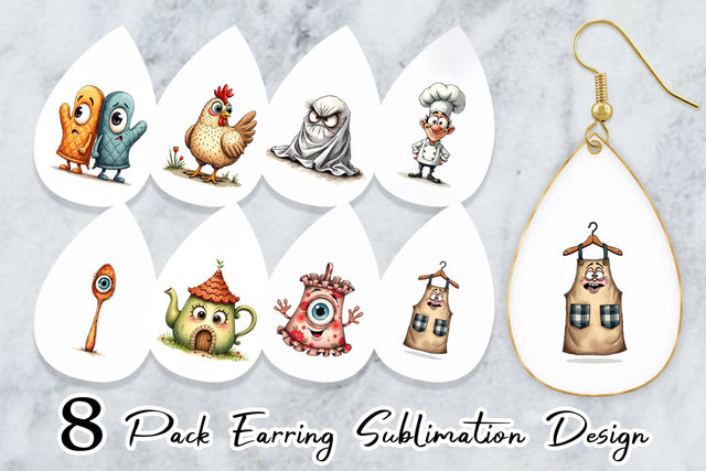 Earring Skeptical Linens Sublimation artnoy 