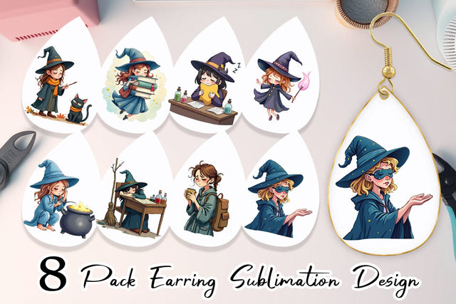 Earring Sleepy Witch Intern Sublimation artnoy 