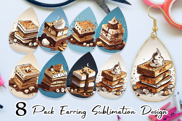 Earring S'mores Sublimation artnoy 