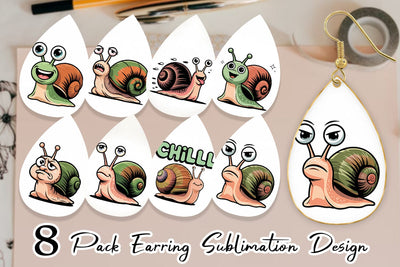 Earring Snail Mood Sublimation artnoy 
