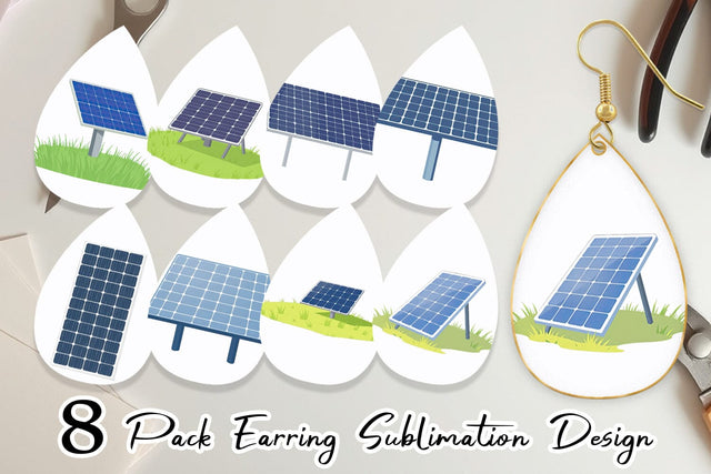 Earring Solar Panel Sublimation artnoy 