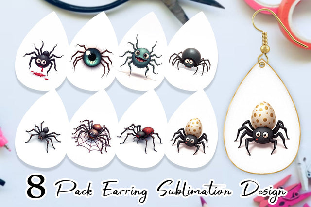 Earring Spider Twists Sublimation artnoy 