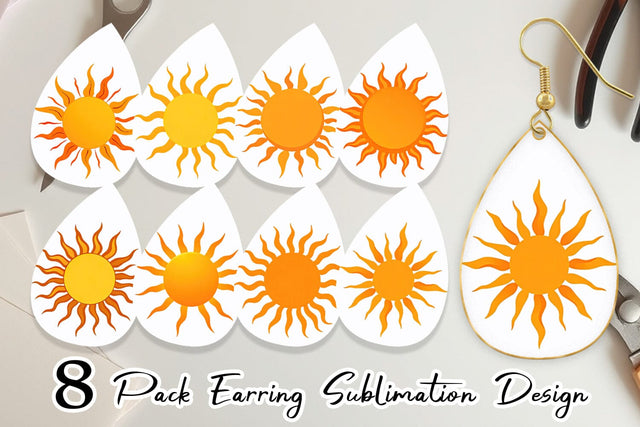 Earring Spiral Sun Sublimation artnoy 