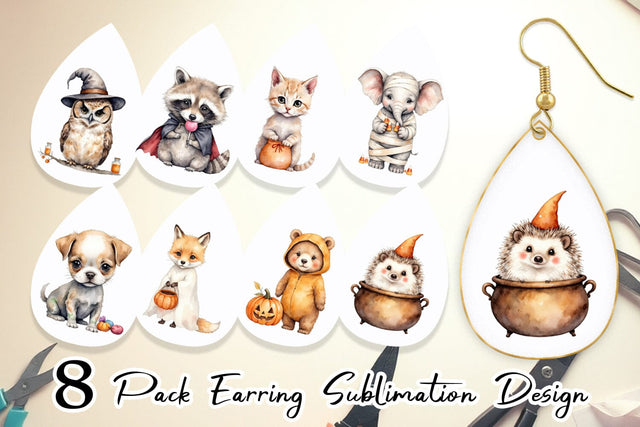 Earring Spooky Sweet Critters Sublimation artnoy 